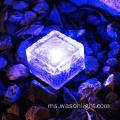 Wason Outdoor Garden Solar Glass Brick Light Waterproof Led Square Solar Ice Floor Tile Buried Light Ice Cube Rocks Garden Light